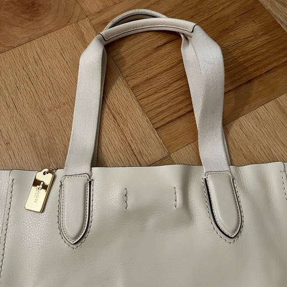 Coach White Leather Derby Tote F58660 - Picture 6 of 16